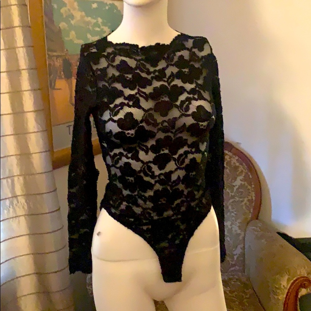 Black lace bodysuit Xavier